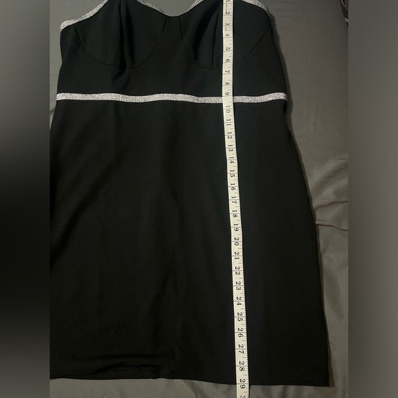 Shein Curve black dress with silver straps and accents. - Picture 6 of 8